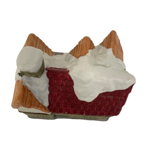 Miniature Christmas Holiday Village Shop Ceramic Primitive - Picture 2 of 5